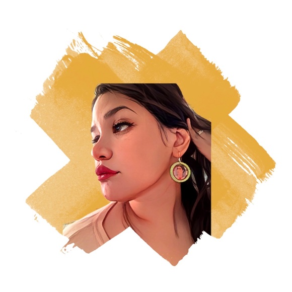 Frida Kahlo. handcrafted bottle Cap Earrings - Picture 13 of 14